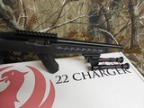 RUGER
CHARGER,
22 L.R.,
#04923,
10"
BARREL,
OPTIC
READY,
COMES
WITH
BI-POD,
15-SHOT MAG,
BLACK POLYMER, THREADED BARREL, NEW IN BOX - 12 of 26