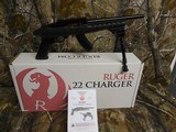 RUGER
CHARGER,
22 L.R.,
#04923,
10"
BARREL,
OPTIC
READY,
COMES
WITH
BI-POD,
15-SHOT MAG,
BLACK POLYMER, THREADED BARREL, NEW IN BOX - 2 of 26