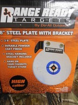 TARGETS
RANGE
READY,
8"
ROUND
STEEL
PLATE
WITH
BRACKET,
3/8"
STEEL
PLATE,
HANGING
STEEL
BRACKET
INCLUDED,
NEW
IN
BOX - 1 of 16