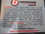 50
BEOWULF,
UNDERWOOD
AMMO,
350 GRAIN
XTP-JHP,
1775
FPS,
20
ROUND
BOXES,
NEW
IN
BOX. - 4 of 14