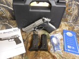 Beretta USA, 92FS, Compact, 9-MM Luger,
Single/Double,
4.3" BARREL, 2-10+1
Magazines, Black
Synthetic Grip, Stainless Steel Slide, N I B. - 3 of 25
