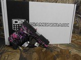 Diamondback, DB380MG
Micro-Compact,
Single/Double,
380 Automatic Colt Pistol (ACP),
2.8" BARREL,
6+1 RD.
MAG,
Muddy Girl Polymer G - 5 of 17