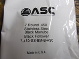 450
BUSHMASTER
7 - ROUND
STAINLESS STEEL
MAGAZINES,
( RADICAL
FIREARMS )
BLACK
MARLUBE,
BLACK
FOLLOWER,
FACTORY
NEW
IN
BOX - 3 of 15