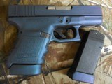 GLOCK G-30, 45 ACP,
COMPACT,
GEN-3,
NIGHT
SIGHTS,
2 -10
ROUND
MAGAZINES,
ALMOST
NEW,
JUST
CUSTOM CERAKOTED
IN
BLUE / GREEN
SCORPION - 2 of 23