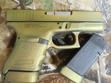 GLOCK G-30, 45 ACP,
COMPACT,
GEN-3,
NIGHT
SIGHTS,
2 -10
ROUND
MAGAZINES,
ALMOST
NEW,
JUST
CUSTOM CERAKOTED
IN
GREEN / GOLD
SCORPION - 2 of 23