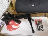 RUGER
CHARGER
TACKDOWN,
22 L.R.,
WITH
RED/GREEN
SCOPE,
15
ROUND
MAGAZINE,
BI-POD,
CARRING
CASE,
FACTORY
NEW
IN
BOX - 3 of 24