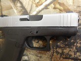 GLOCK
G-43X,
NIGHT
SIGHTS,
2- 10 + 1
ROUND
MAGAZINES,
SILVER
SLIDE,
BLACK
FRAME,
PX435SL701,
FACTORY
NEW
IN
BOX .. - 9 of 20