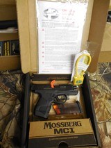 MOSSBERG
MC1S,
9-MM,
PISTOL,
COMPACT,
WITH
MANUAL SAFETY,
2-7 ROUND
MAGAZINES,
3.4"
BARREL,
COMBACT
SIGHTS,
FACTORY
NEW
IN
BOX. - 1 of 21