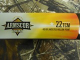 Armscor,
FAC
22TCM 1N 22 TCM, 40 GR,
Jacketed
Hollow
Point
50
ROUNDS
PER
BOX,
1,875
F.P.S.
Muzzle
Energy
312 ft lb - 2 of 16