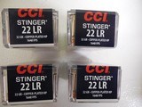 CCI
AMMO
STINGER
.22 L.R. 1,640 F. P. S.
Muzzle
Energy: 191 ft lbs.
32 GR. J.H.P. 50-PACK,
FACTORY
NEW
IN
BOX... - 3 of 14