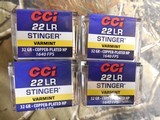 CCI
AMMO
STINGER
.22 L.R. 1,640 F. P. S.
Muzzle
Energy: 191 ft lbs.
32 GR. J.H.P. 50-PACK,
FACTORY
NEW
IN
BOX...( THE BEST ) - 13 of 21