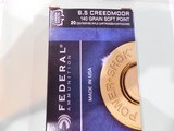 6.5
CREEDMOOR,
140
GREAN,
SOFT
POINT,
FEDERAL,
2,750
F.P.S.,
20
ROUND
BOXES,
BRASS
SHELLS,
THE
GOOD
STUFF. - 2 of 14