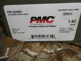 PMC BRONZE, 50 CAL. 660 GRAIN, F.M.G.-BT, 3.080 F.P.S., Muzzle Energy 13688 ft lbs, BRASS CASEING,
100
ROUND
LINKED
IN
AMMO
CAN. - 5 of 13