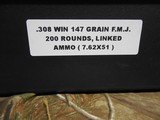 HSM
AMMO .308 WIN 147GR.
FMJ
LINKED
TRACER 40%
200RDS
CAN, M13 LINKED FOR USE IN MINI-GUN, M60, M240 AND OTHERS PROJECTILE TIPS ARE NOT PAINTED - 8 of 16