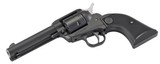 RUGER
2002
Wrangler
Revolver
Single
22 LR ., 4.62"
BARREL,
6 ROUND
Black Synthetic Grip Black Cerakote,
Black Ramp Front / Integral R - 2 of 10