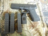 GLOCK G-22, GENERATION -4,
MADE IN AUSTRIA,
PRE OWNED, AS CLOSE TO NEW AS YOU CAN GET, ALL PAPERS, GLOCK CASE, NIGHT SIGHTS, 3-15+1
ROUND
MAGS, - 8 of 21