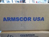 ARMSCOR,
22TCM9R
AMMO,
39 GR, J.H.P. 500 ROUND BOX,
BRASS
CASES,
(NOT THE SAME AS 22TCM)
2,000 F.P.S.
ALL NEW IN BOX - 6 of 22