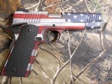 Citadel
M-1911,
with
Ammo
Can,
45
A.C.P. Single
Action,
5"
Barrel,
2 - 8+1
Round
Mags,
Black G10 Grip,
American Flag Cerakote Slid - 8 of 20