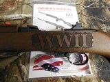 Auto-Ordnance,
M1 Carbine,
AOM130C1,
WWII,
VENGEANCE,
Memorial
Walnut
Stock. 15+1 Round
Magazine,
18" Barrel,
ENGRAVED
STOCK, NEW I - 15 of 25