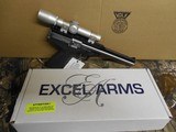 Excel Arms
Accelerator Pistol, MP-22,
22 Winchester Magnum Rimfire (WMR),
8.5" BARREL, TWO
9+1 Blk Polymer Grip,
S/S BARREL & SLIDE, - 1 of 25