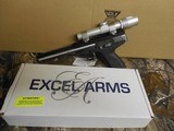 Excel Arms
Accelerator Pistol, MP-22,
22 Winchester Magnum Rimfire (WMR),
8.5" BARREL, TWO
9+1 Blk Polymer Grip,
S/S BARREL & SLIDE, - 2 of 25
