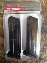 RUGER
MAGAZINE
2-PACK,
SR9 / SR9C & 9E,
9-MM LUGER
2-17-ROUNDS BLUED STEEL
MAGAZINES,
( 2-PACK ),
FACTORY
NEW
IN
BOX.. - 2 of 13