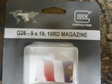 GLOCK G- 26, 9 - MM, 10ROUNDFACTORYNEWINTHEBOXMAGAZINES, - 3 of 9