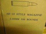 AR-15
100
ROUND
DRUMS
WITH
KIT,
BLACK,
HOLES
100
ROUNDS
OF
223 / 5.56
NATO.
GET
YOURS
BEFOR
UNCLE
SAM
DOES !!!!!! - 4 of 18