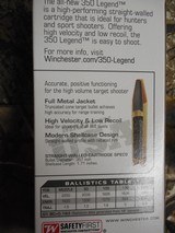 WINCHESTER,
350
LEGENO
145
GRAIN,
F.M.J.,
VERY
GOOD
FOR
TARGET
SHOOTING,
2250
F.P.S.
ENERGY
1630
LBS. - 2 of 17