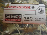WINCHESTER,
350
LEGENO
145
GRAIN,
F.M.J.,
VERY
GOOD
FOR
TARGET
SHOOTING,
2250
F.P.S.
ENERGY
1630
LBS. - 5 of 17