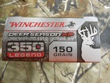 Winchester
350
LEGEND
AMMO,
X350DS,
Deer
Season
XP
350
Legend
150 GR, Extreme
Point
20
ROUND
BOXES. - 5 of 13