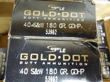 40 S&W,
SPEER
LAW - ENFORCEMENY
GOLD
DOT,
180
GRAIN,
JACK
HOLLOW POINT,
50
ROUND
BOXES,
NEW
IN
BOSES - 3 of 14
