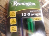 SHOTGUN
PLUGS
FOR
12
GAUGE,
FOR
USE
WITH
REMINGTON
MODELS
870,
1100,
&
11-87,
3
SHOT
CAPACITY,
2.75" & 3"
CHAMBERS,
NEW I - 3 of 12