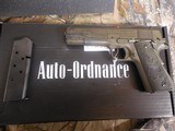 AUTOORDNANCE,1911 The General 45 ACP Single 5" 7+1 Black Army Eagle Engraved Grip Patriot Brown Cerakote Steel Slide FACTORY NEW IN BOX - 5 of 26