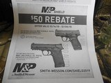 S&W, M&P 9 Everyday Carry Kit &
$50.00 REBATE,
2.0 9mm Luger 3.10" 7+1/8+1 Black Armornite Stainless Steel Black Polymer/Crimson Trace Laser Gr - 20 of 26