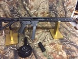 AR-15 / AR-9 PSA PA-X9 Lower with FM9C 16" Colt Style Upper with 15" M-Lok Rail and Muzzle Break and 17 Round Glock Magazine - 3 of 4