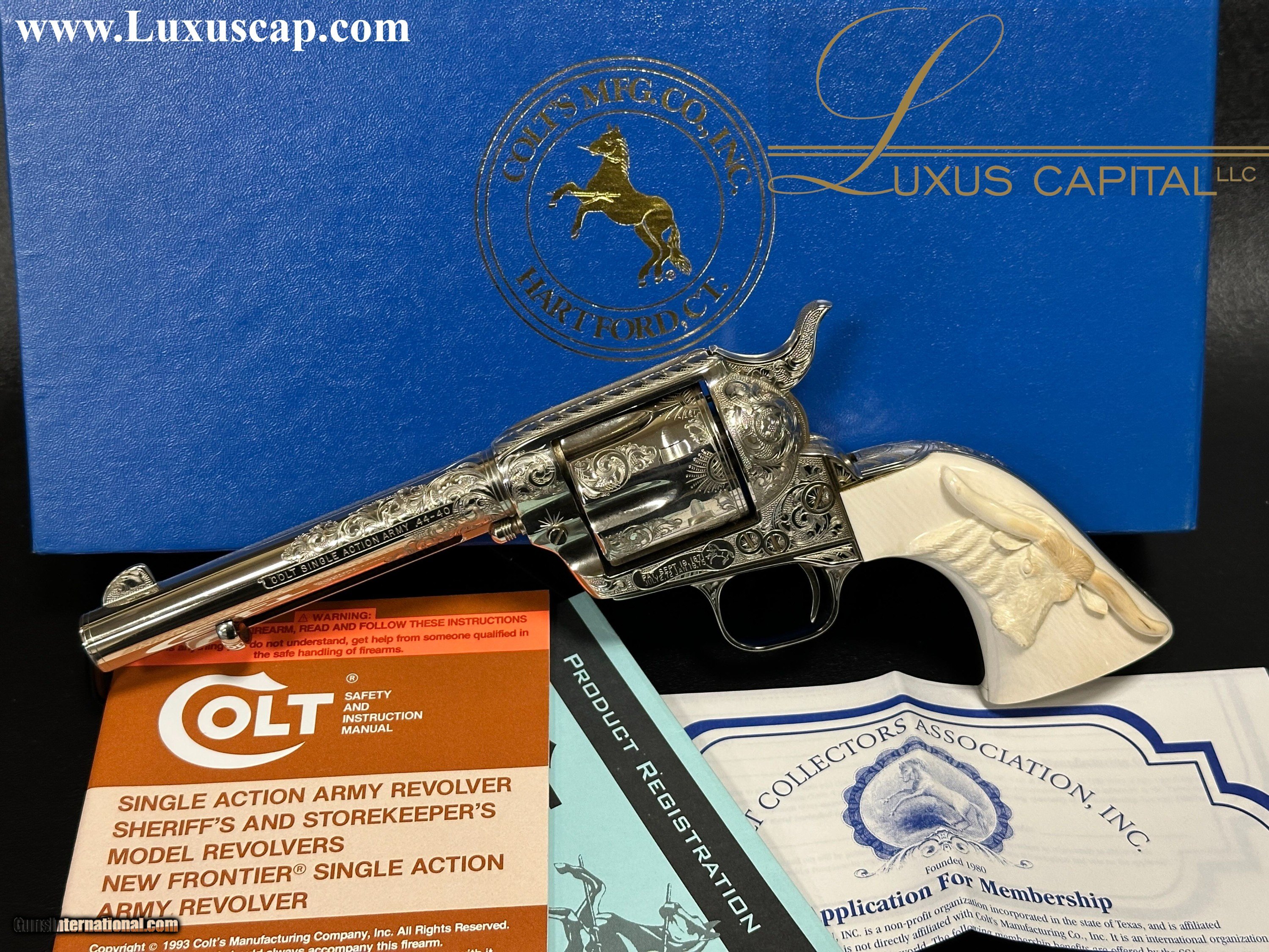 John Adams Jr. Master Engraved Colt Single Action Army 3rd Gen