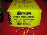 BERGER 338 Cal. 300 Gr. OTM TACTICAL