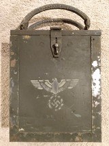 Rare WWII WW2 Nazi Breda M37 Machine Gun Ammo Box w/12 Feed Trays