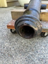 English Antique Iron Ships Cannon, - 7 of 14