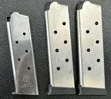 Ruger SR1911 Commander, STAINLESS, 45 ACP, two-tone with blued controls, beautiful wood grips, with 3 magazines (2 extended capacity). PRICED TO SELL! - 4 of 14