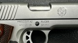 Ruger SR1911 Commander, STAINLESS, 45 ACP, two-tone with blued controls, beautiful wood grips, with 3 magazines (2 extended capacity). PRICED TO SELL! - 13 of 14