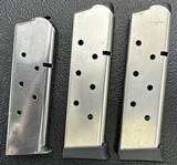 Ruger SR1911 Commander, STAINLESS, 45 ACP, two-tone with blued controls, beautiful wood grips, with 3 magazines (2 extended capacity). PRICED TO SELL! - 3 of 14