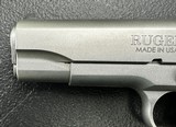 Ruger SR1911 Commander, STAINLESS, 45 ACP, two-tone with blued controls, beautiful wood grips, with 3 magazines (2 extended capacity). PRICED TO SELL! - 7 of 14