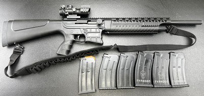 VR60 12 Ga. (3 in.chamber) semi-automatic tactical shotgun, RIA Imports/Derya Arms, 6 Magazines, Illuminated 4x32 Tactical Scope - PRICED TO SELL!