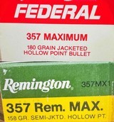 357 Rem Max 158 Gr Semi-JKTD Hollow Point 357 MX1 High Velocity