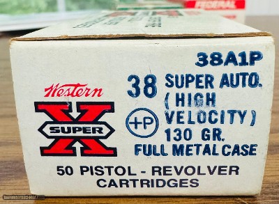 38 Super Auto Western Super X High Velocity 130 Gr 50 Rounds NEW