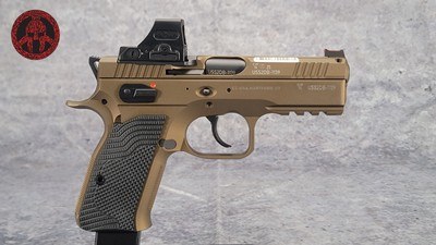 CZ SHADOW 2 COMPACT BURNT BRONZE WITH HOLOSUN 508T 9MM 4IN BARREL