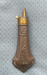 Antique Peacock Powder Flask - 2 of 9