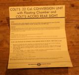 Colt .22LR Conversion Kit, in box with papers - 4 of 4